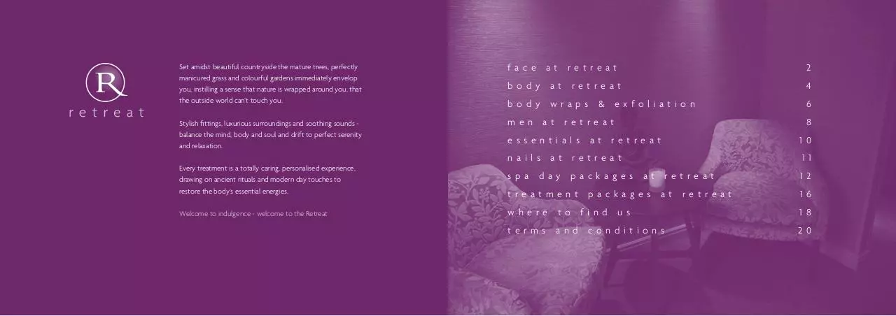 Page 2 of 13, 10905 Retreat Brochure 2 A5 Landscape Spot 519 PROOF