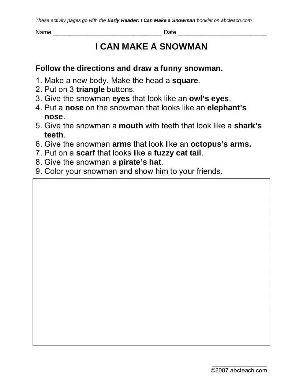 Page 4 of 5, activity cansnowman primary