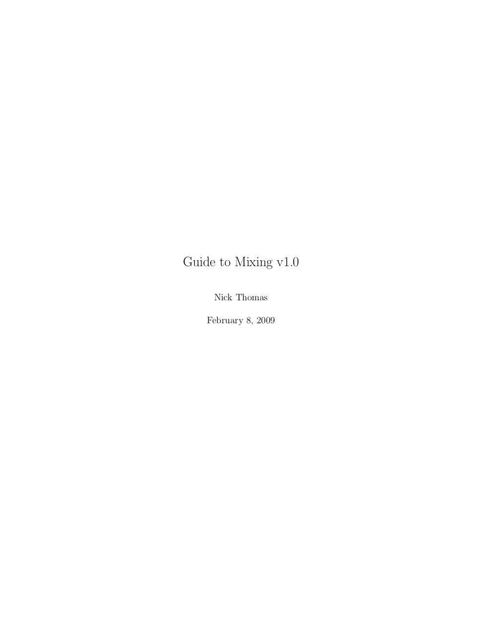 Page 1 of 56, GuideToMixing