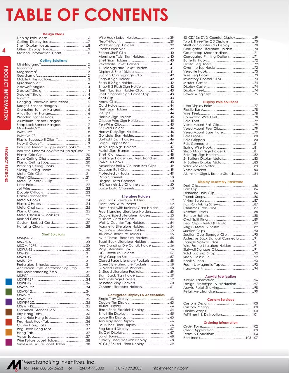 Page 4 of 108, merchandising inventives 2011 full catalog