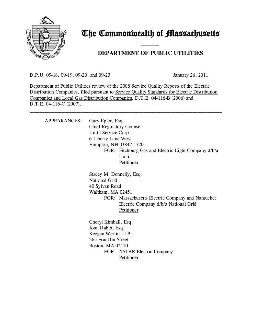 Page 1 of 10, Final Order 2008 Electric SQ 1 26 11