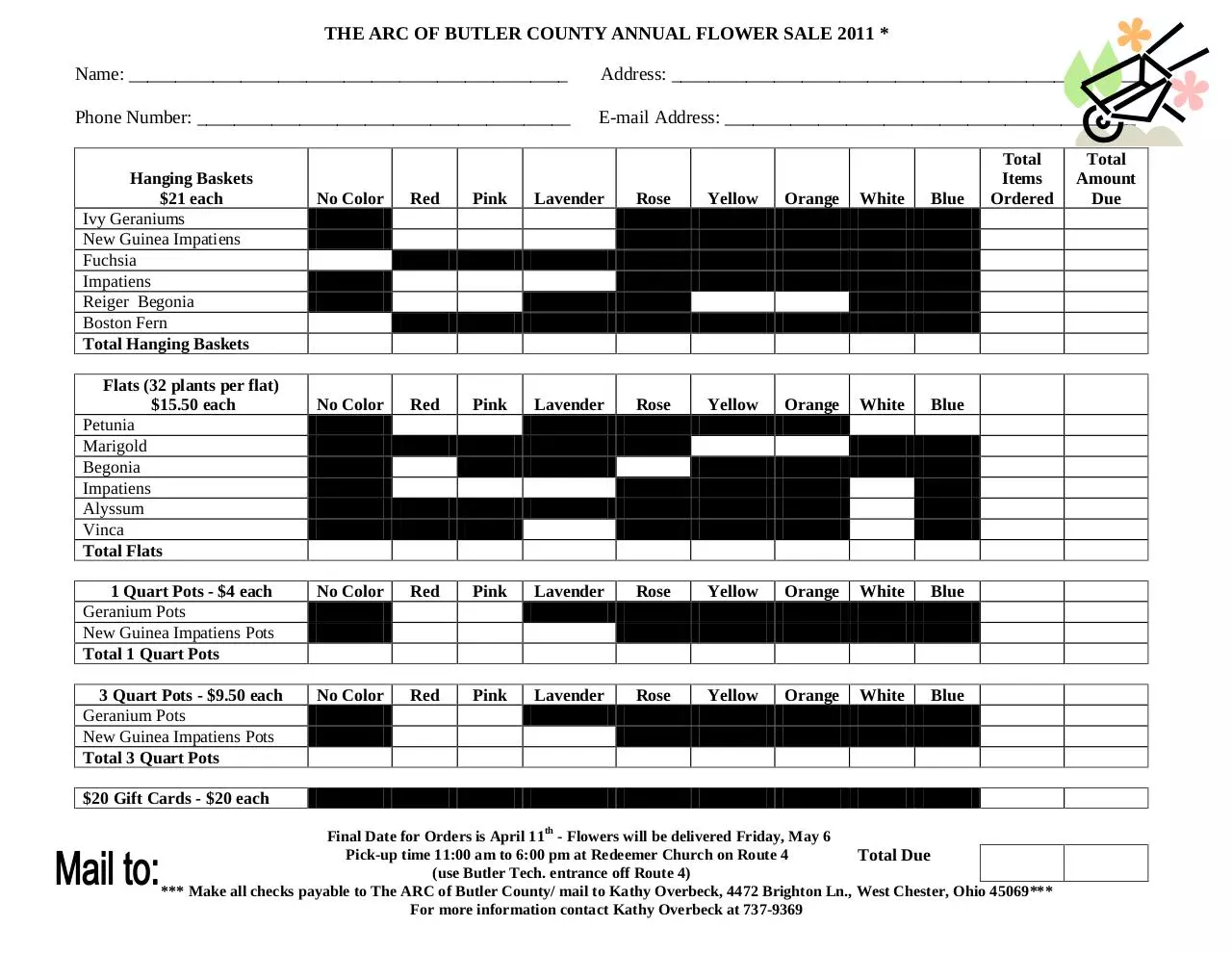 Page 1 of 2, Flower Order Form 2011 (1)