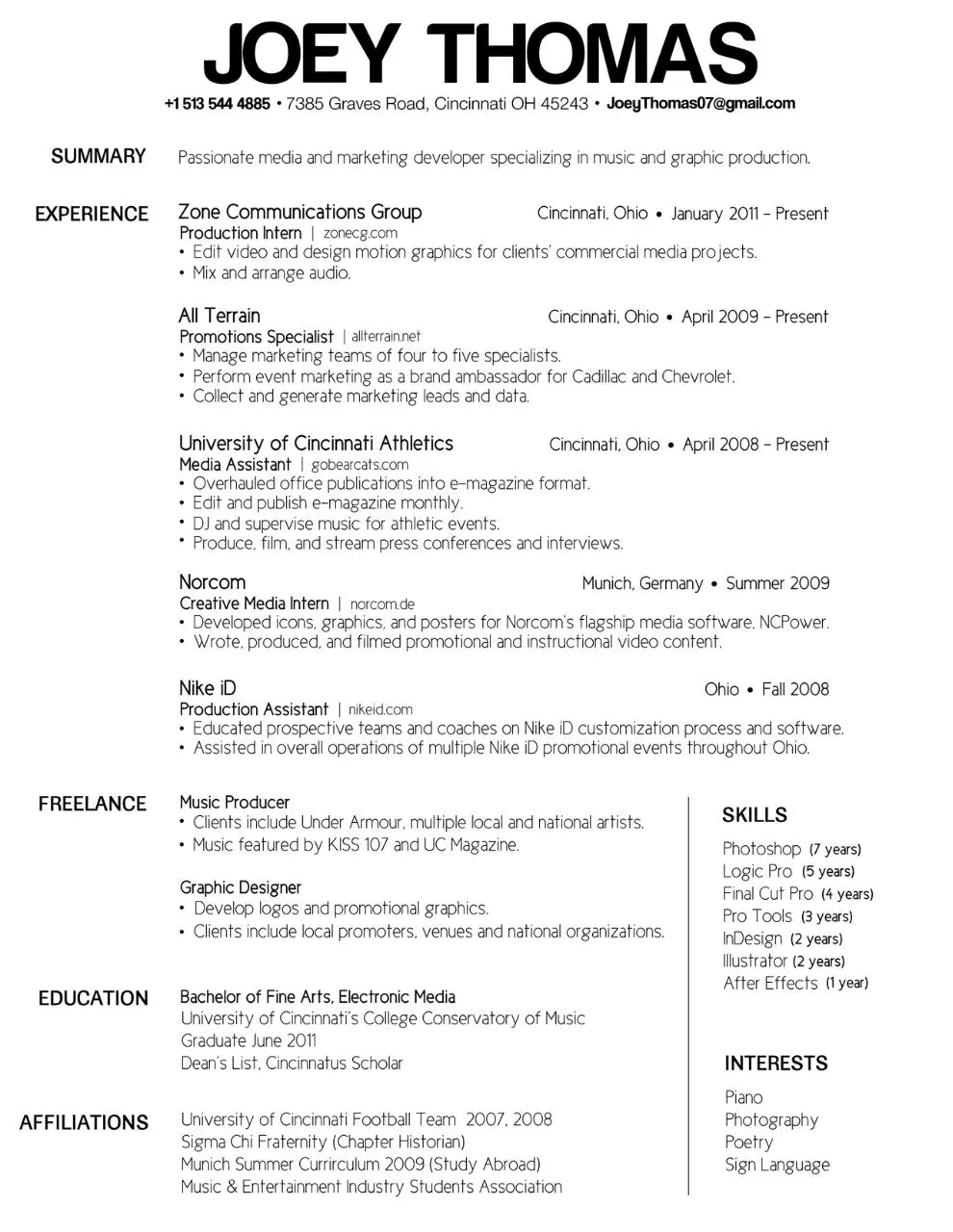 Page 1 of 1, JoeyThomasResume web