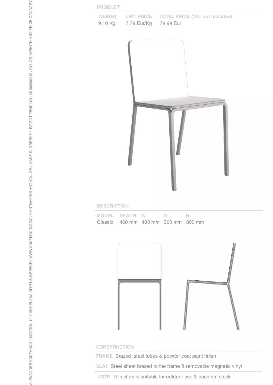 Document preview - CLASSIC_PRICELIST.pdf - Page 1/1