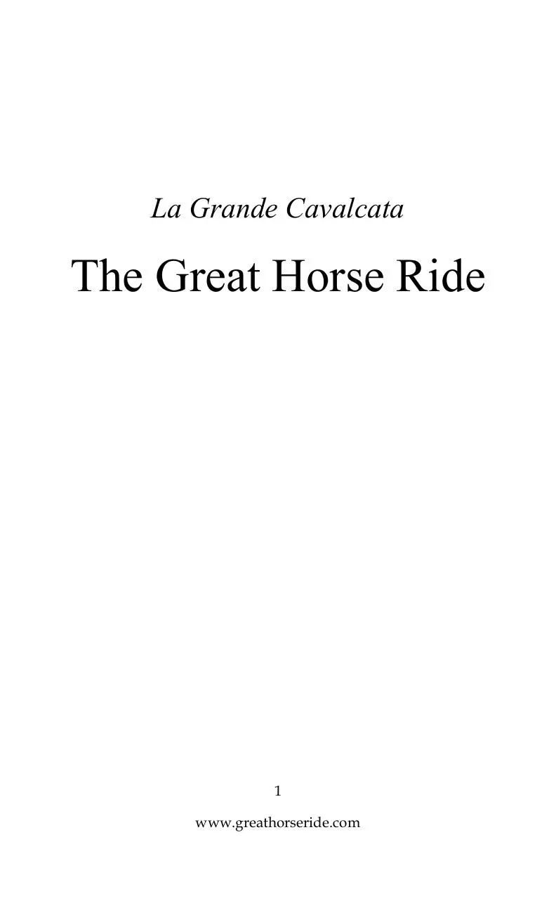 Page 1 of 60, La Grande Cavalcata The Great Horse Ride