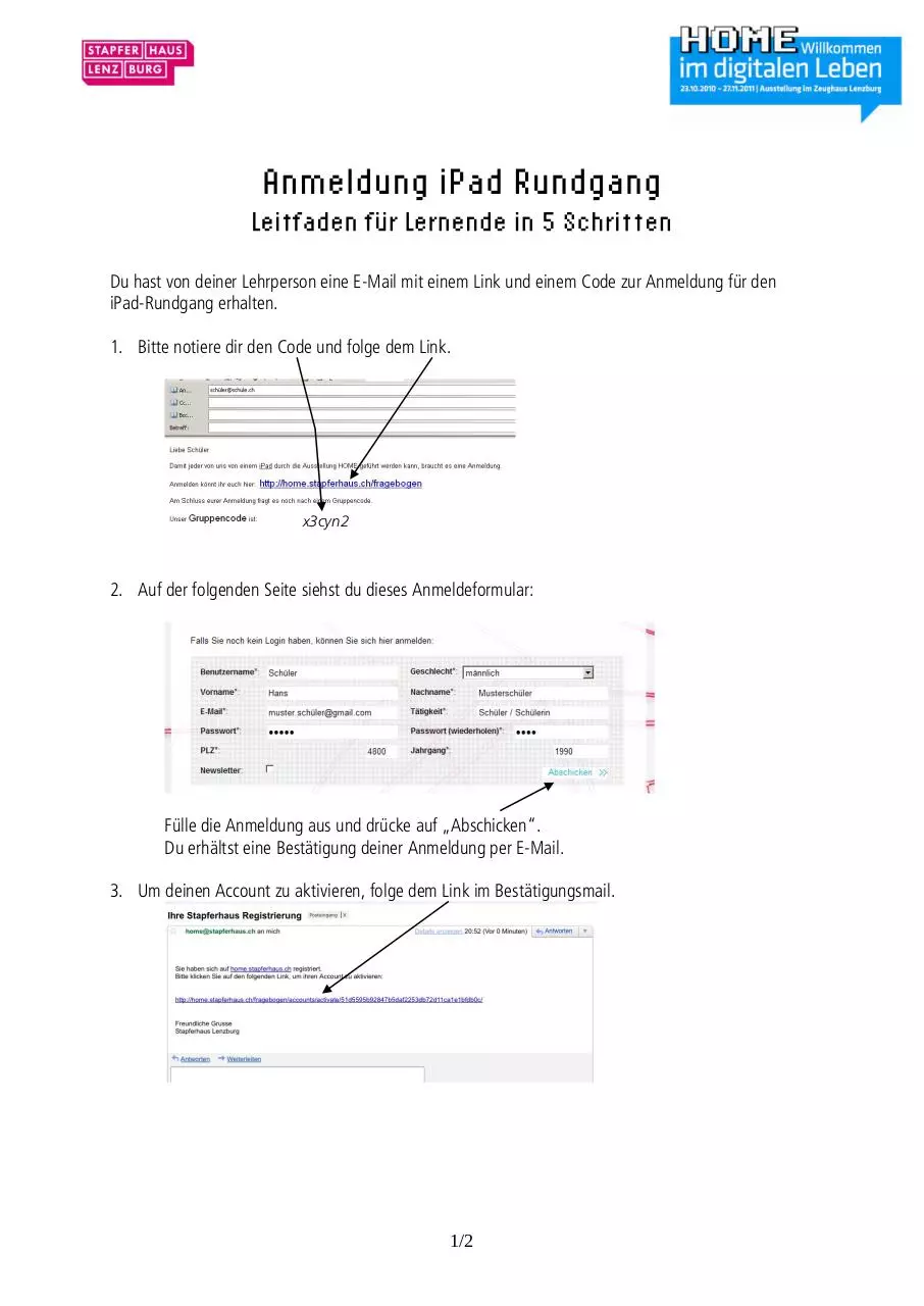Page 1 of 2, anmeldung schuelerInnen