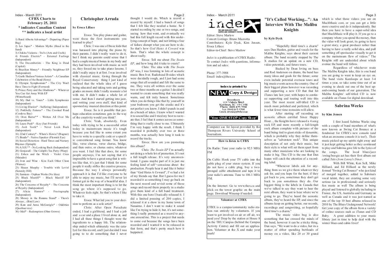 Page 2 of 2, IndexMar11