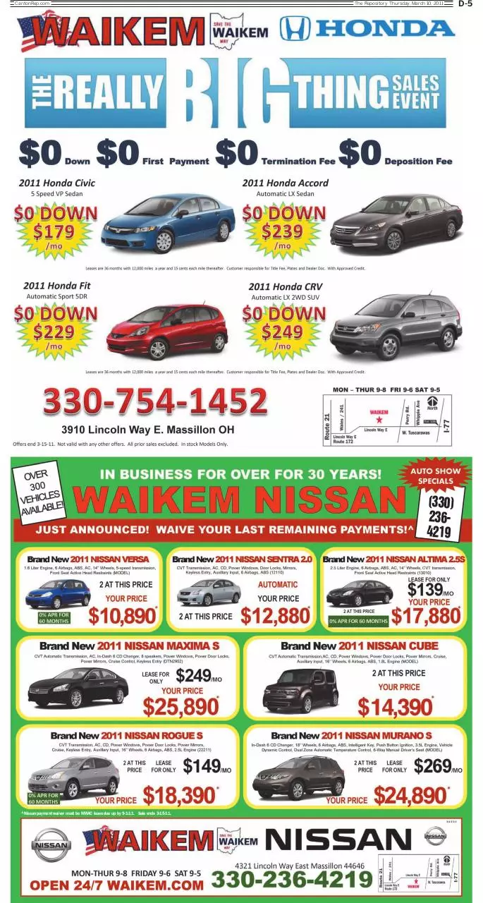 Page 1 of 1, Honda