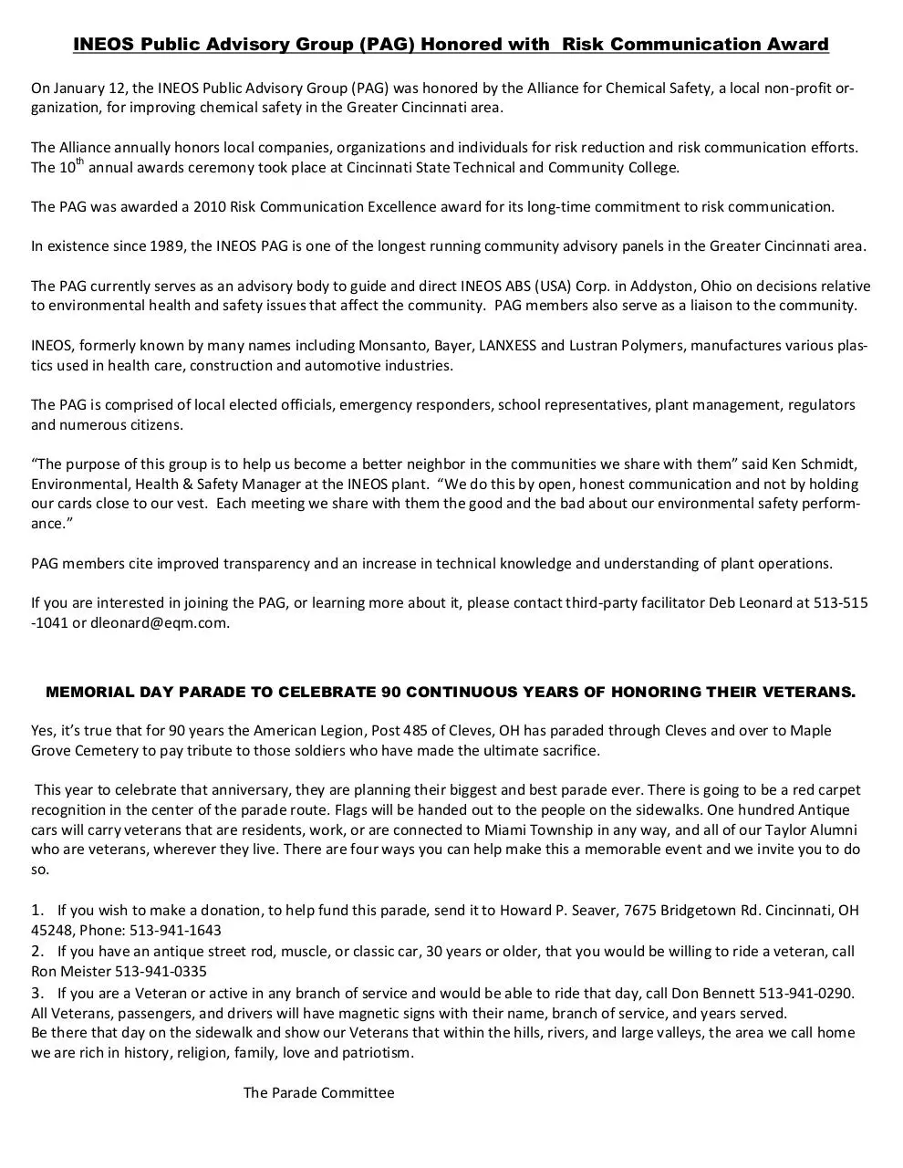 Page 3 of 4, Newsletter pdf