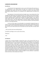 Page 3, CANDIDATE STATEMENTS updated