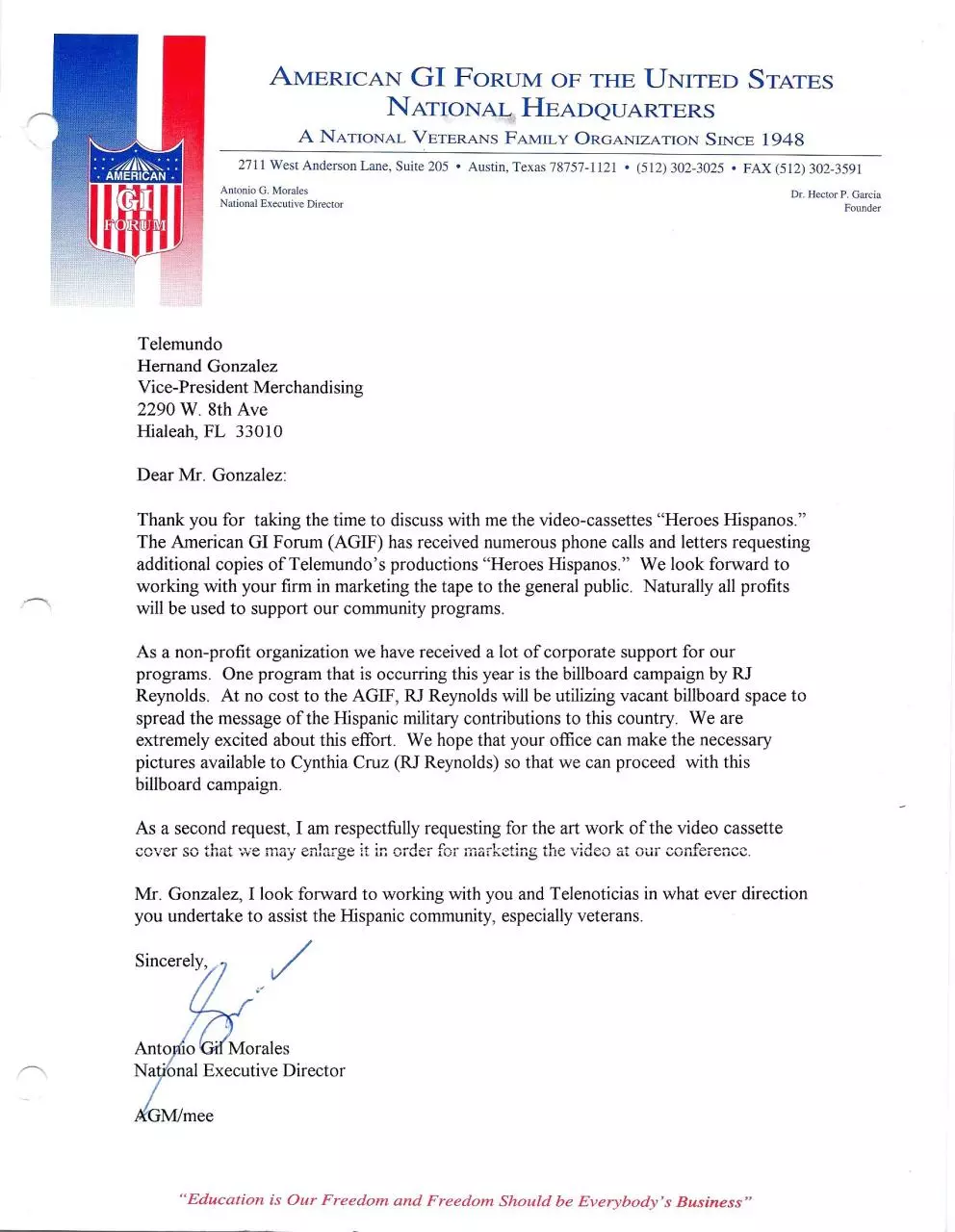 Page 3 of 42, Hispanic Heroes Letters