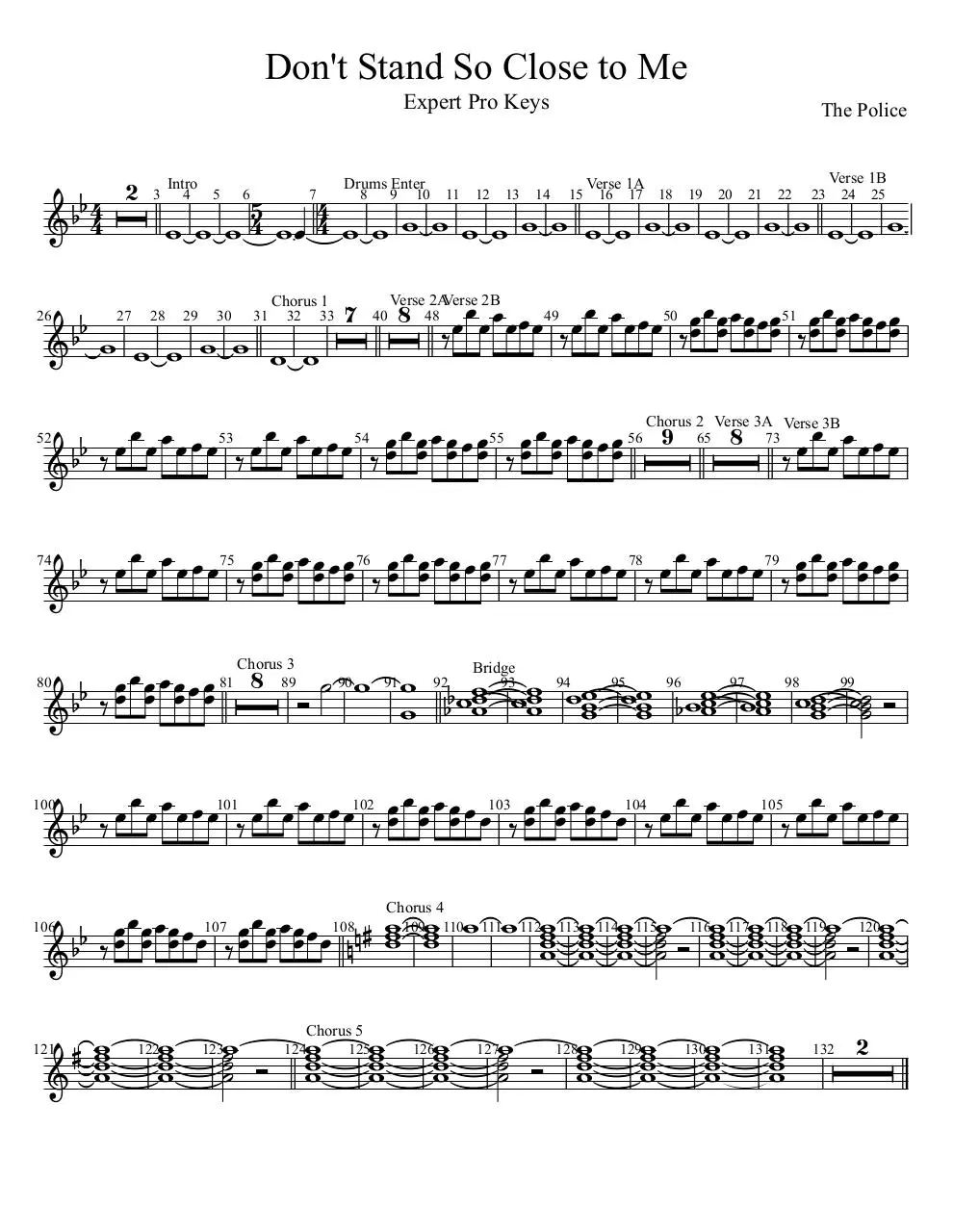Page 1 of 1, Don't Stand So Close to Me