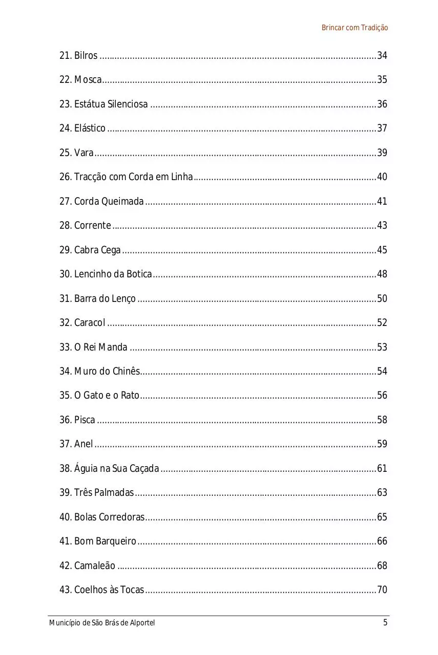 Page 5 of 106, Livro de jogos tradicionais