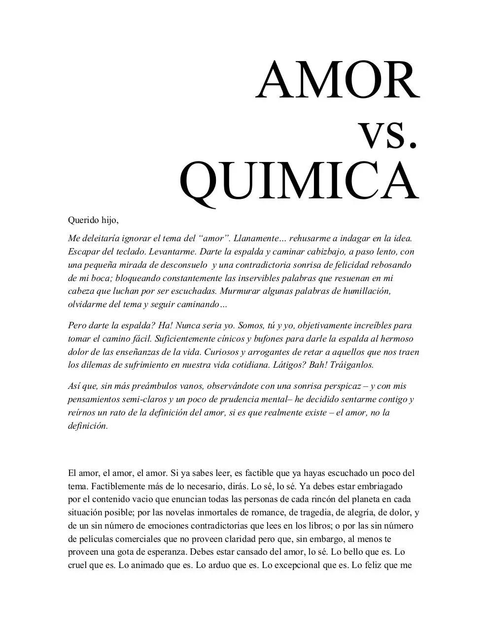 Page 1 of 17, Consejos a mi hijo AMOR vs
