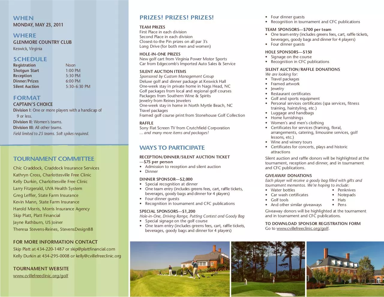 Page 2 of 2, Charity Golf Brochure