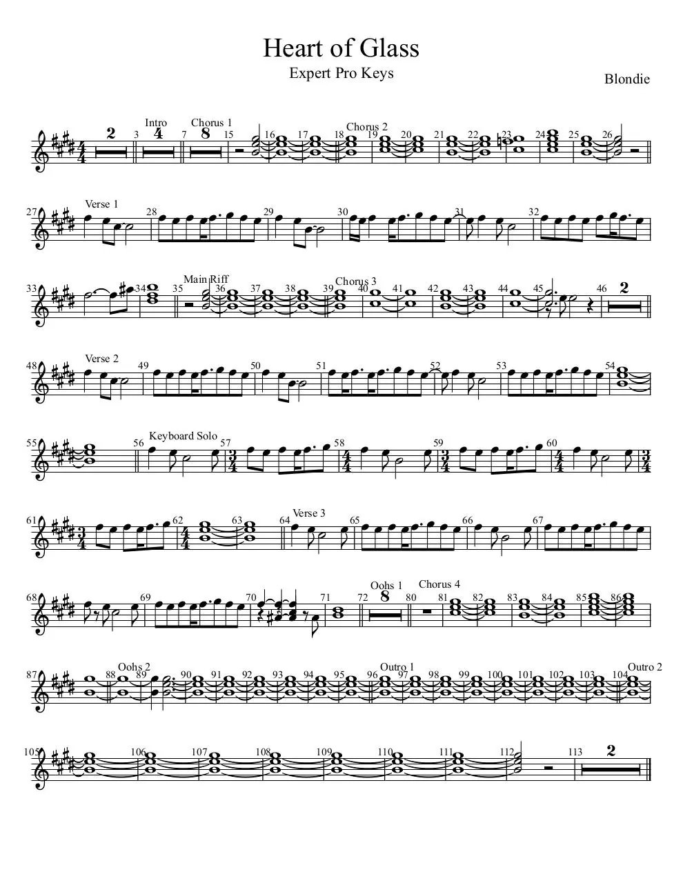 Page 1 of 1, Heart of Glass