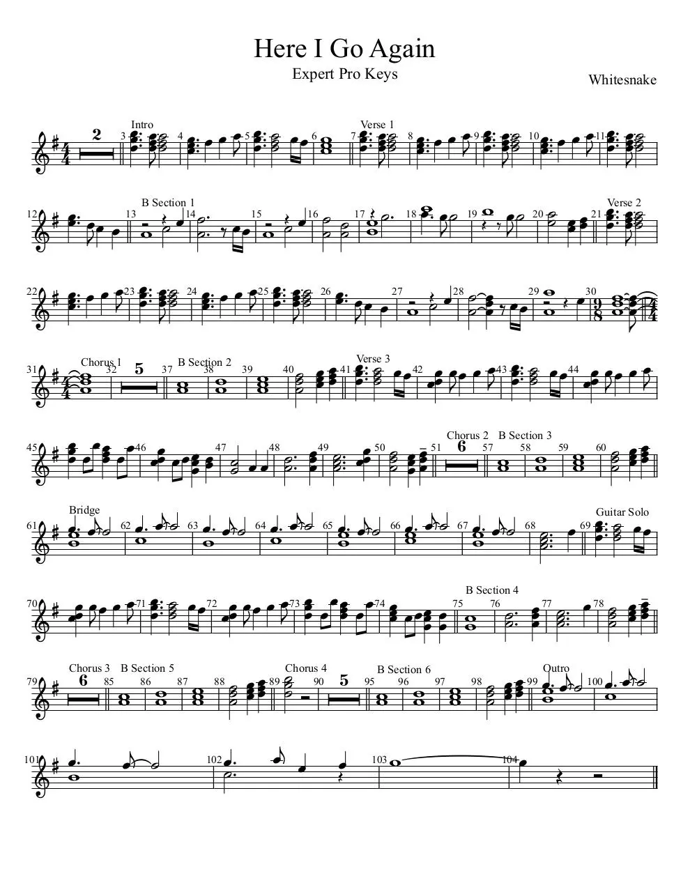 Page 1 of 1, Here I Go Again