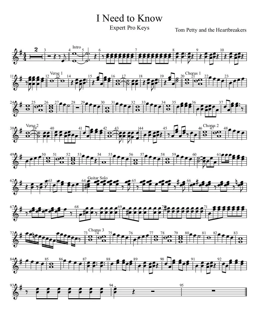 Page 1 of 1, I Need to Know
