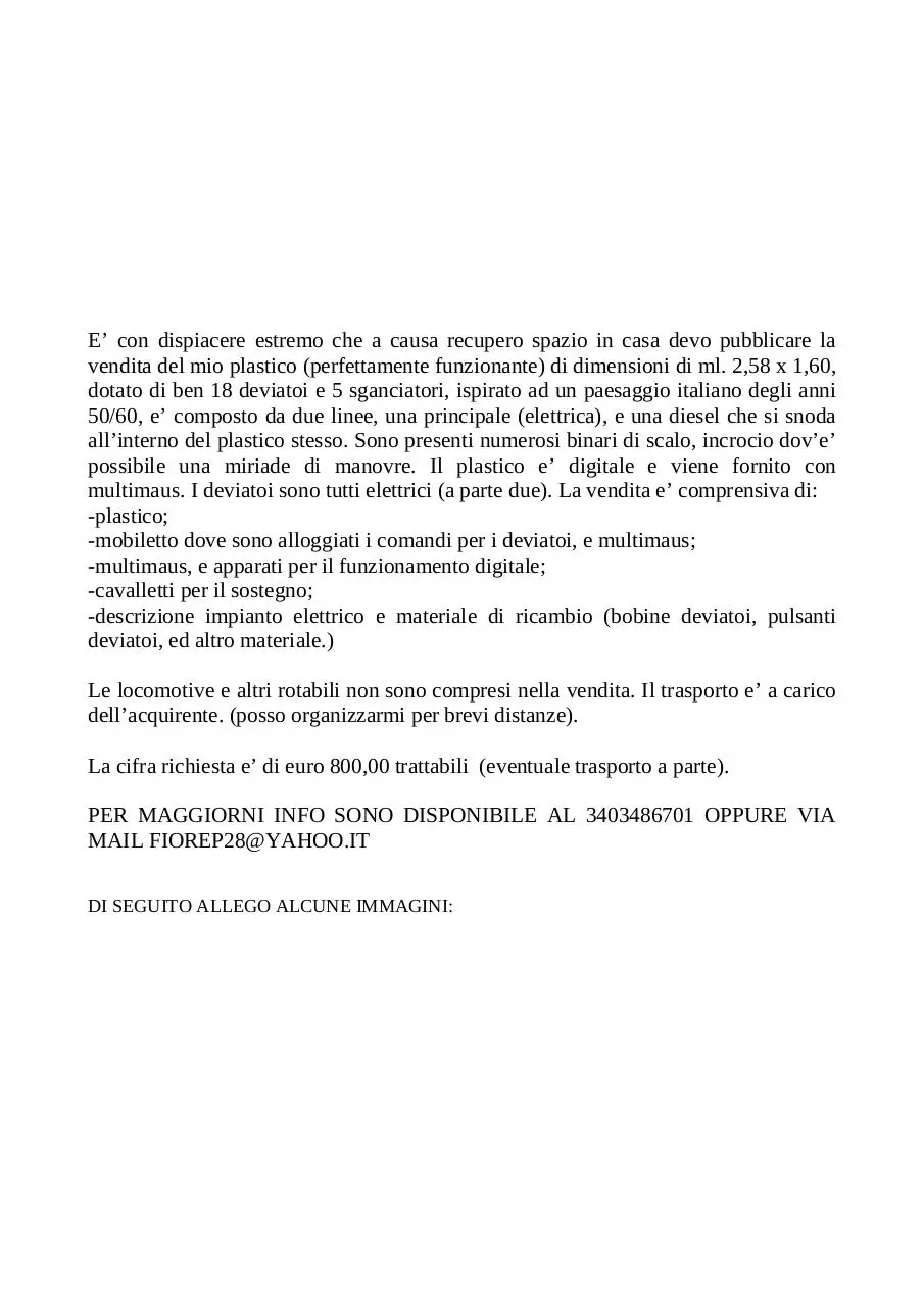 Page 1 of 5, VENDITA PLASTICO