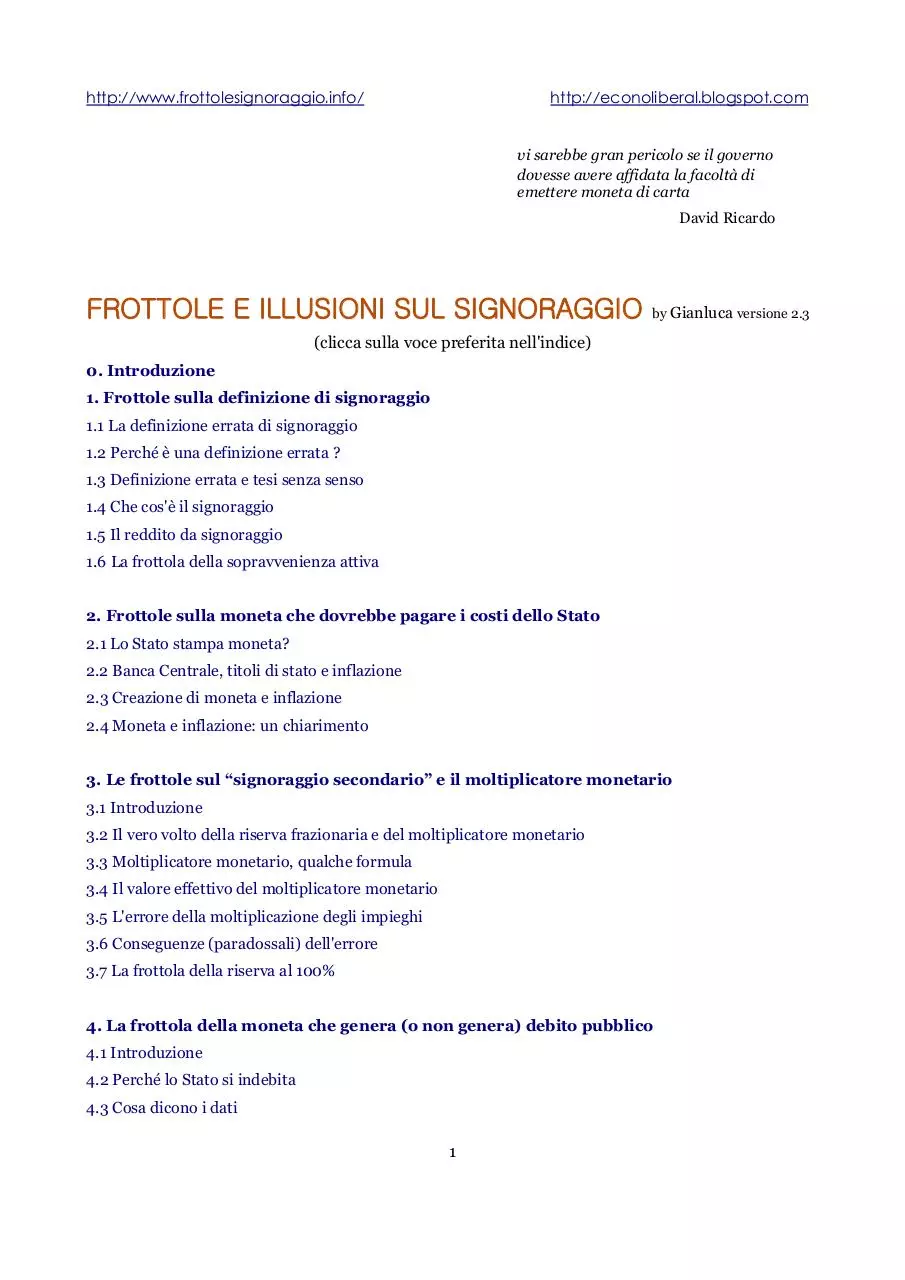 Page 1 of 26, signoraggio