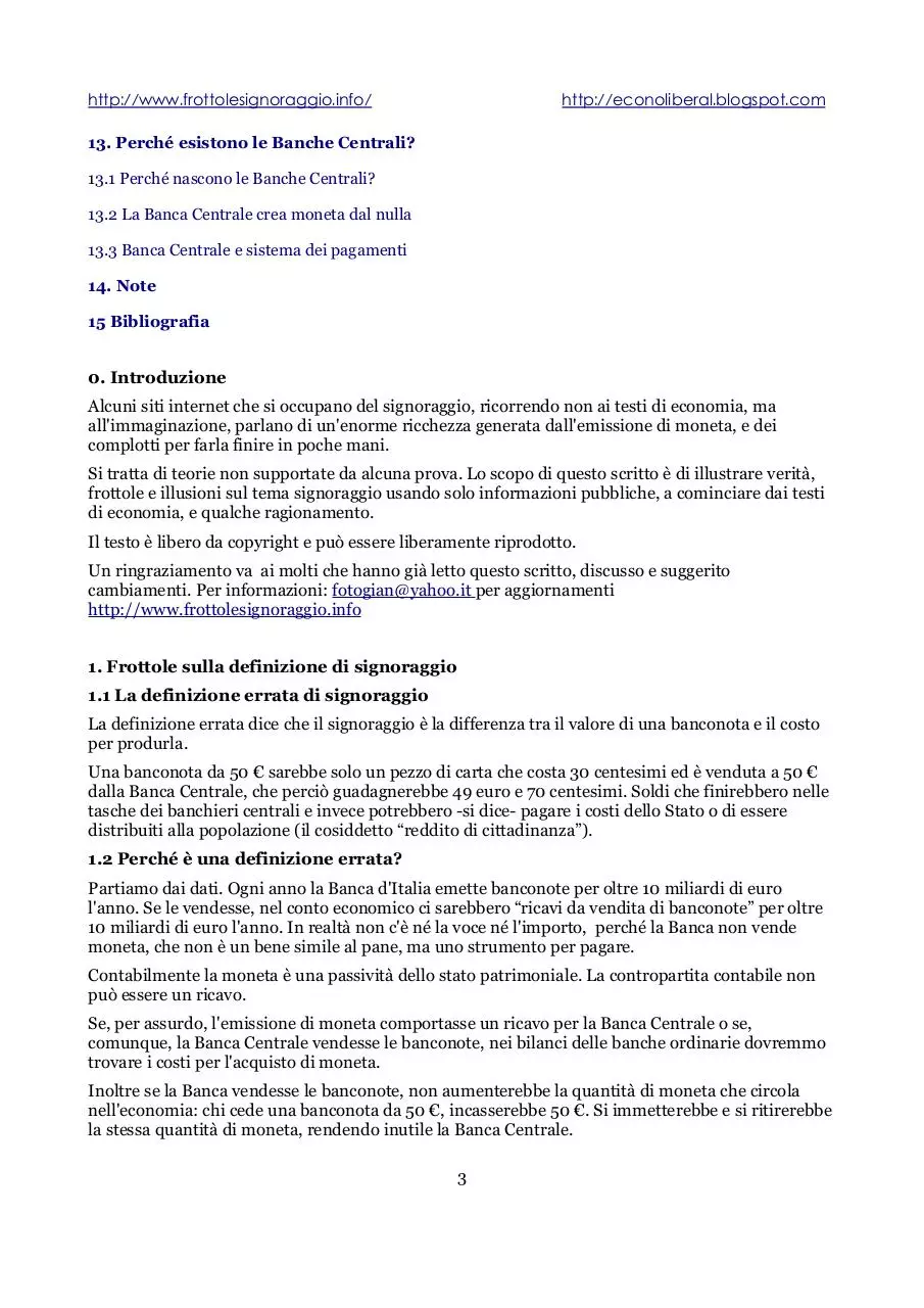 Page 3 of 26, signoraggio