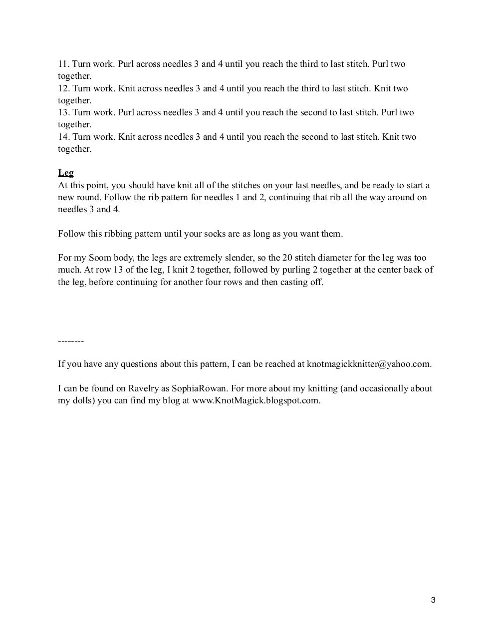 Page 3 of 3, 60cm doll socks