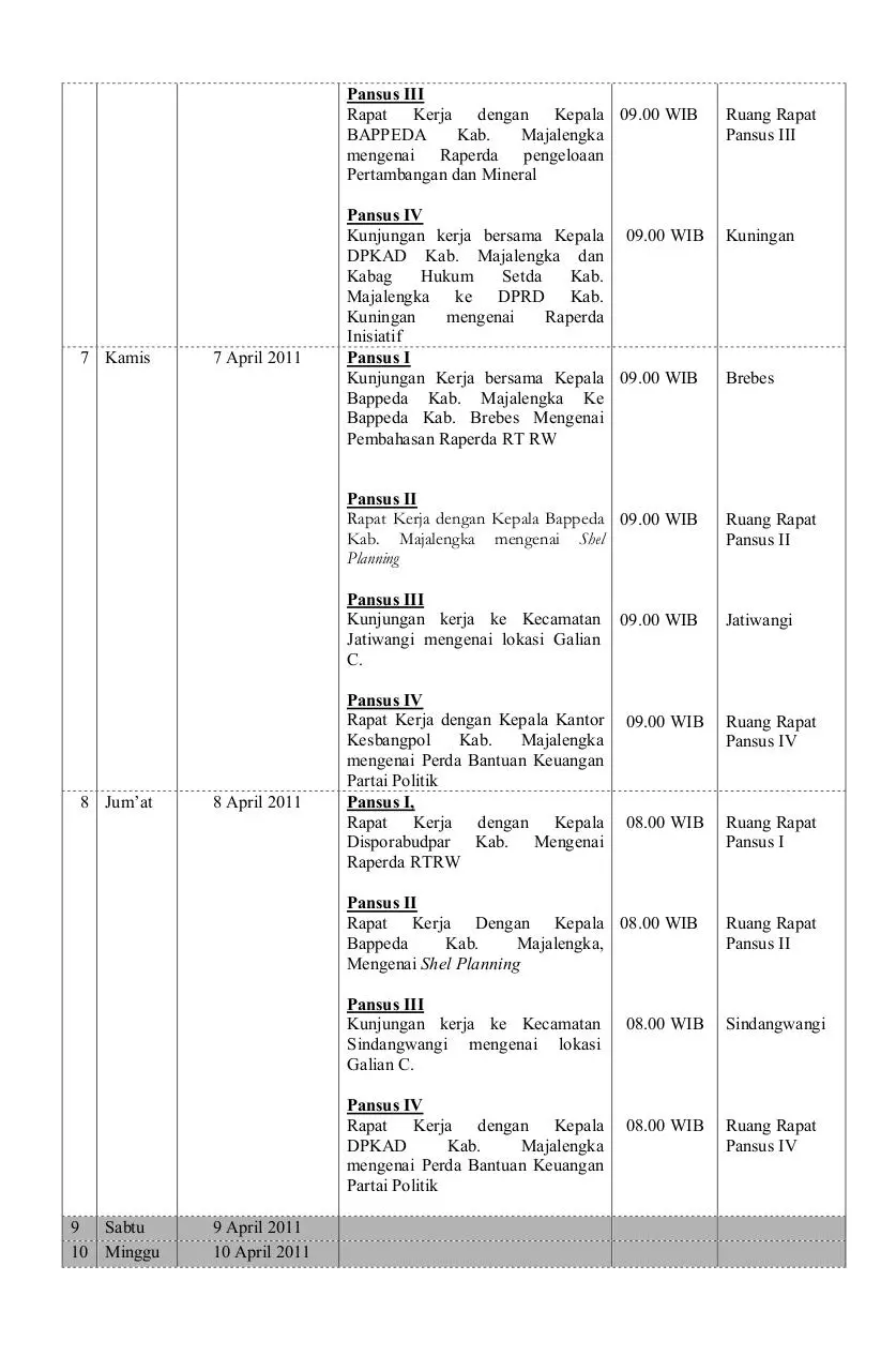Page 2 of 7, jadwal April 11