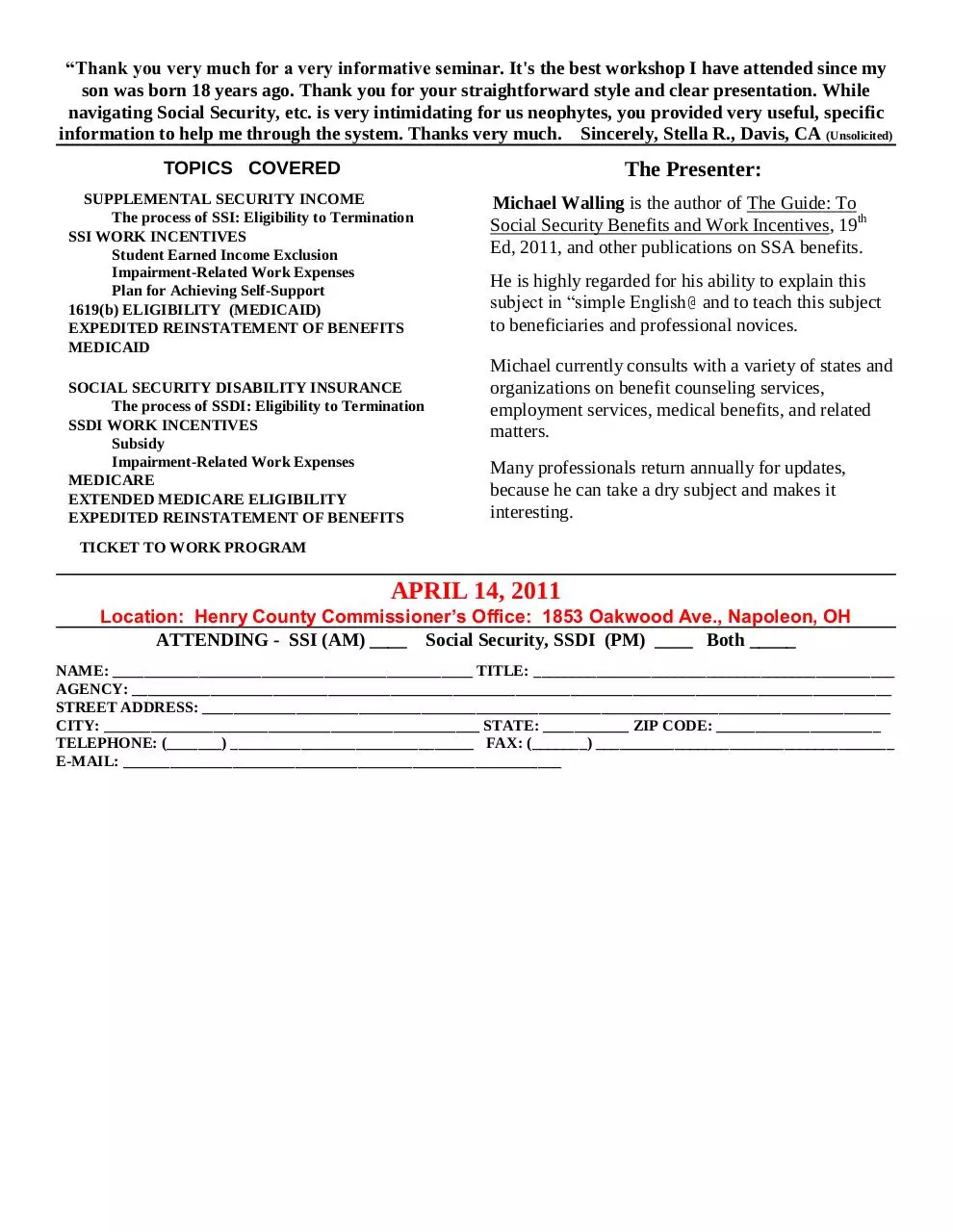 Page 2 of 2, Benefits and Employment in 2011
