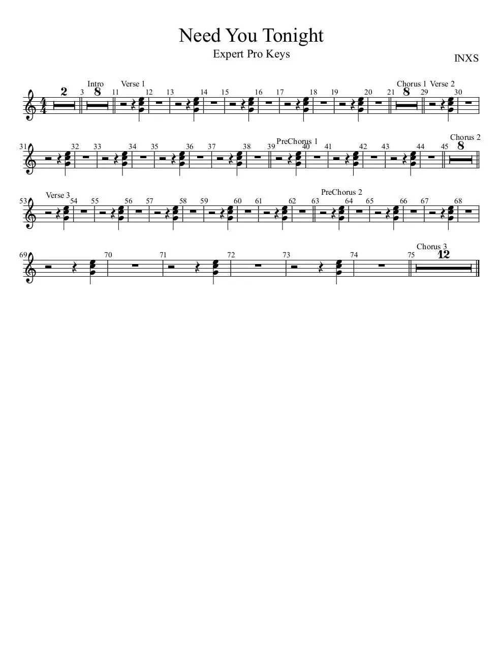 Page 1 of 1, Need You Tonight