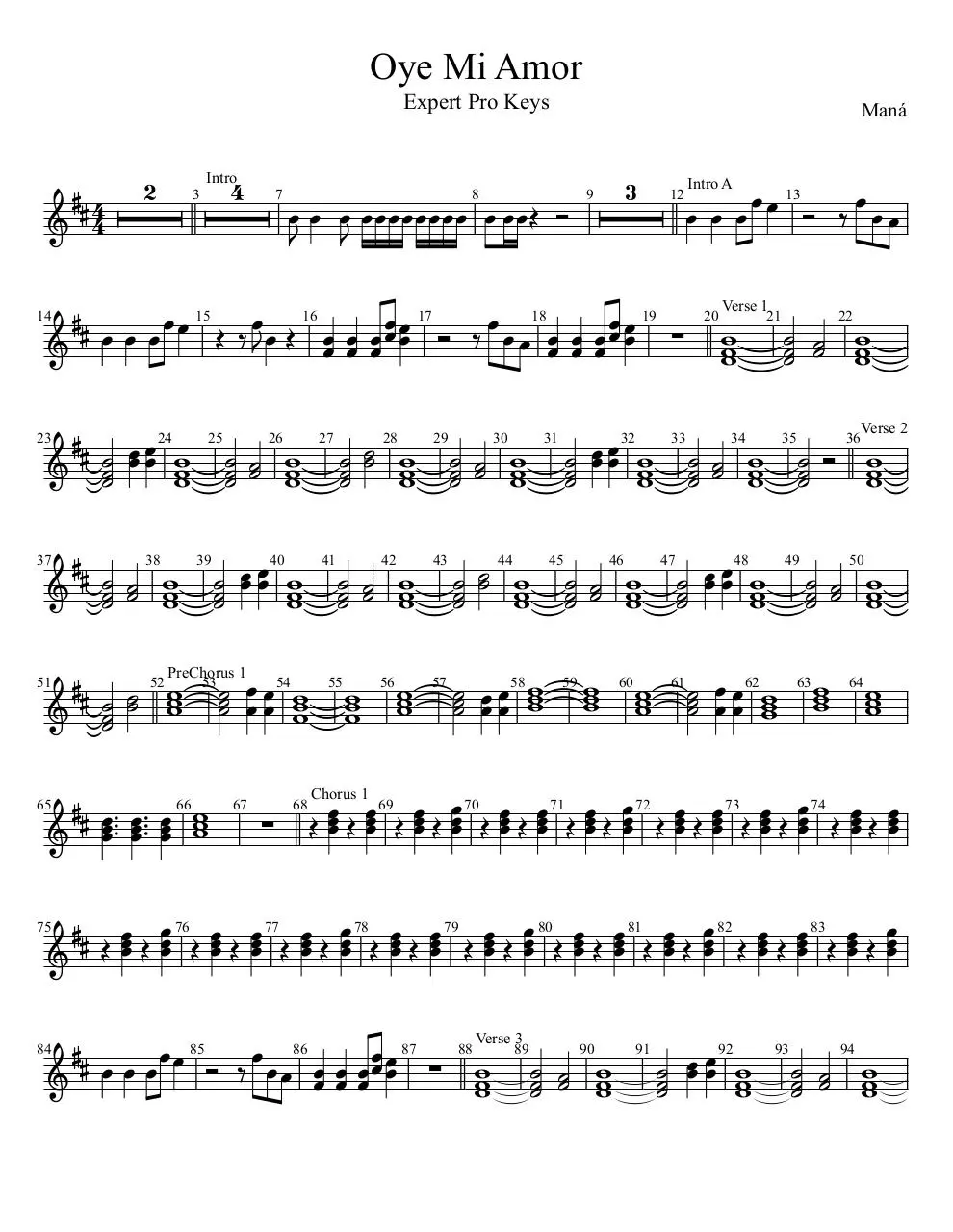 Page 1 of 2, Oye Mi Amor
