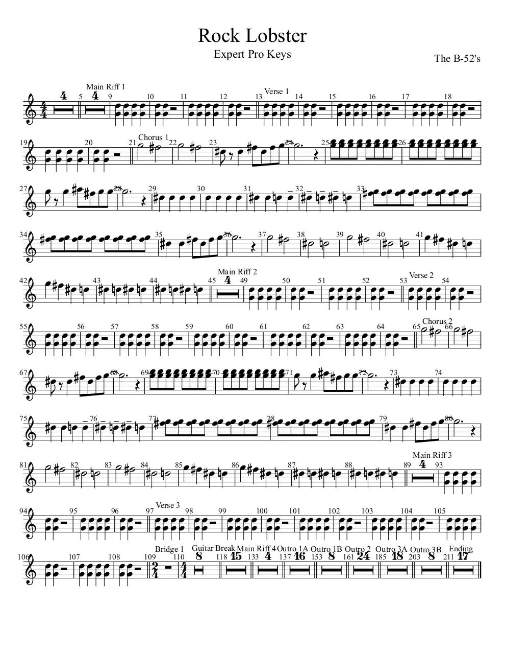 Page 1 of 1, Rock Lobster