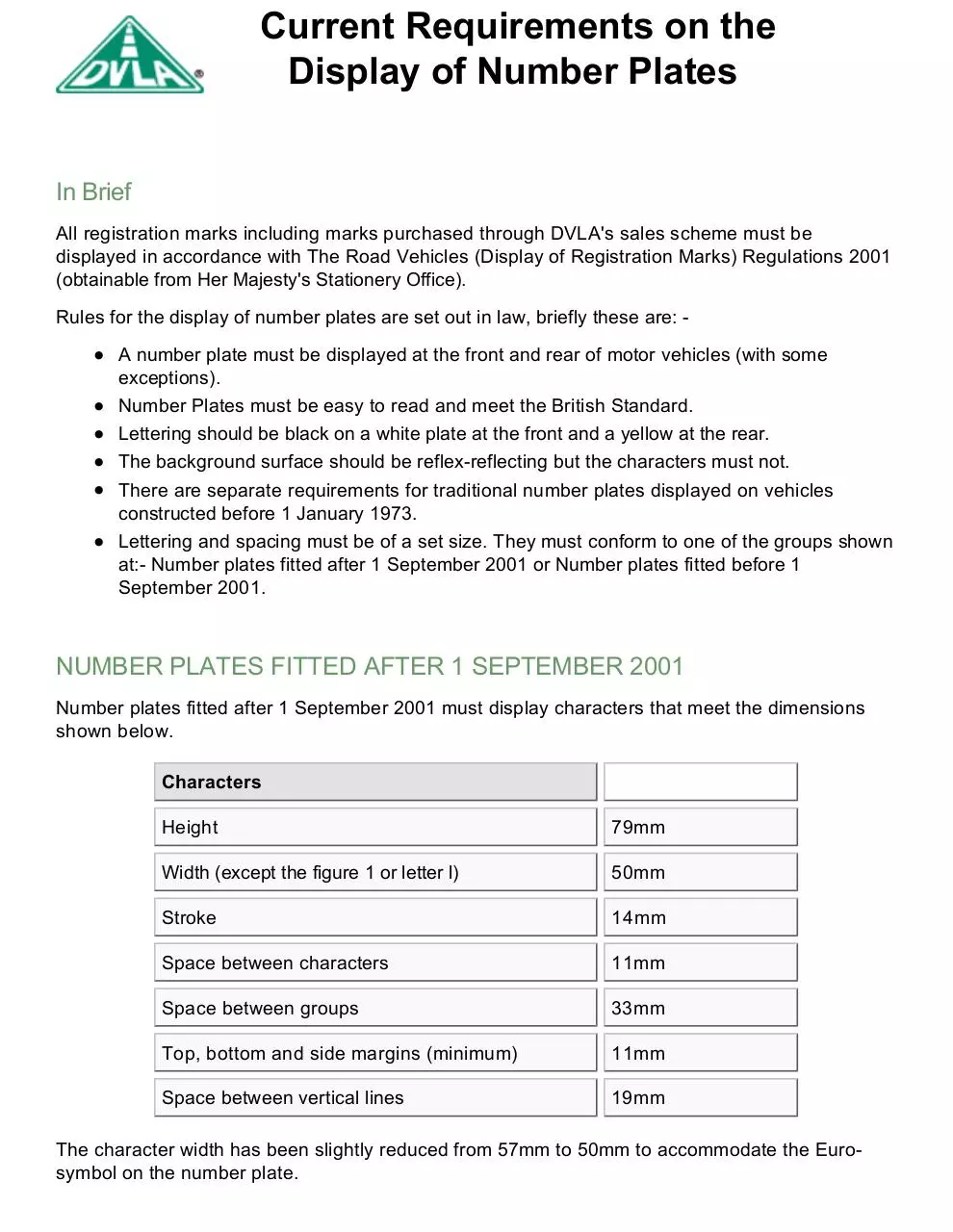 Page 1 of 5, displayofnumberplates