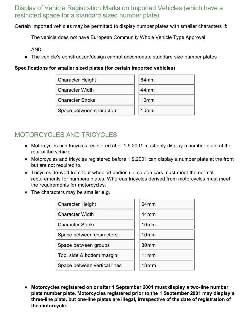 Page 3 of 5, displayofnumberplates