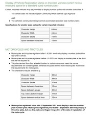 Page 3, displayofnumberplates