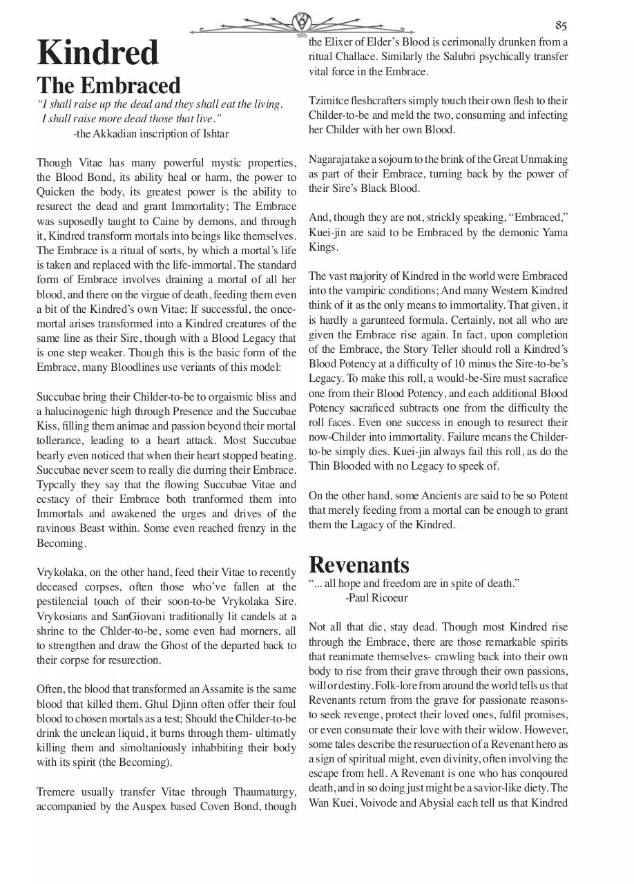 Page 5 of 5, Chronical Guide VtM Pgs 81 85.indd