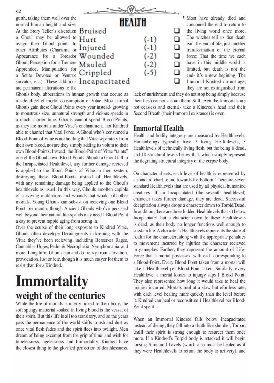 Page 2 of 5, Chronical Guide VtM Pgs 91 95.indd