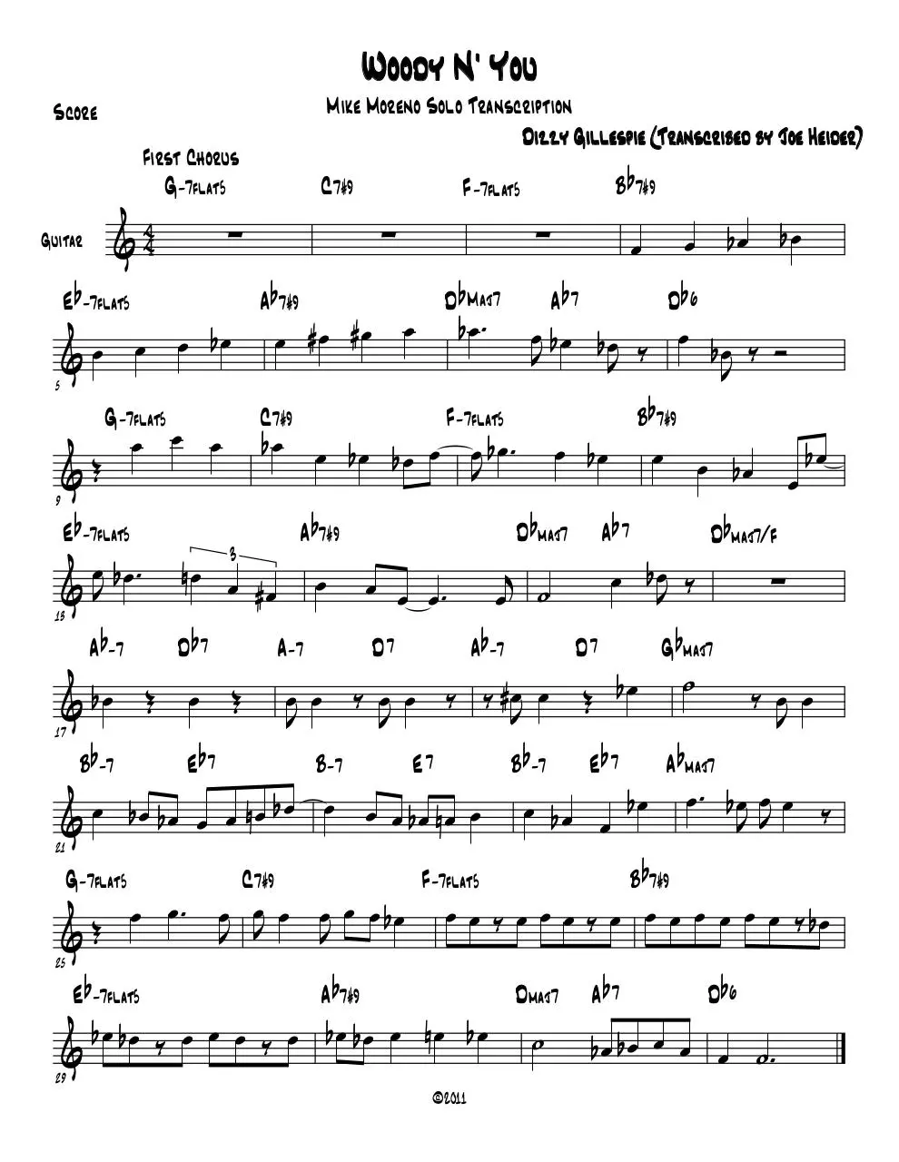 Page 1 of 1, Mike Moreno Transcription