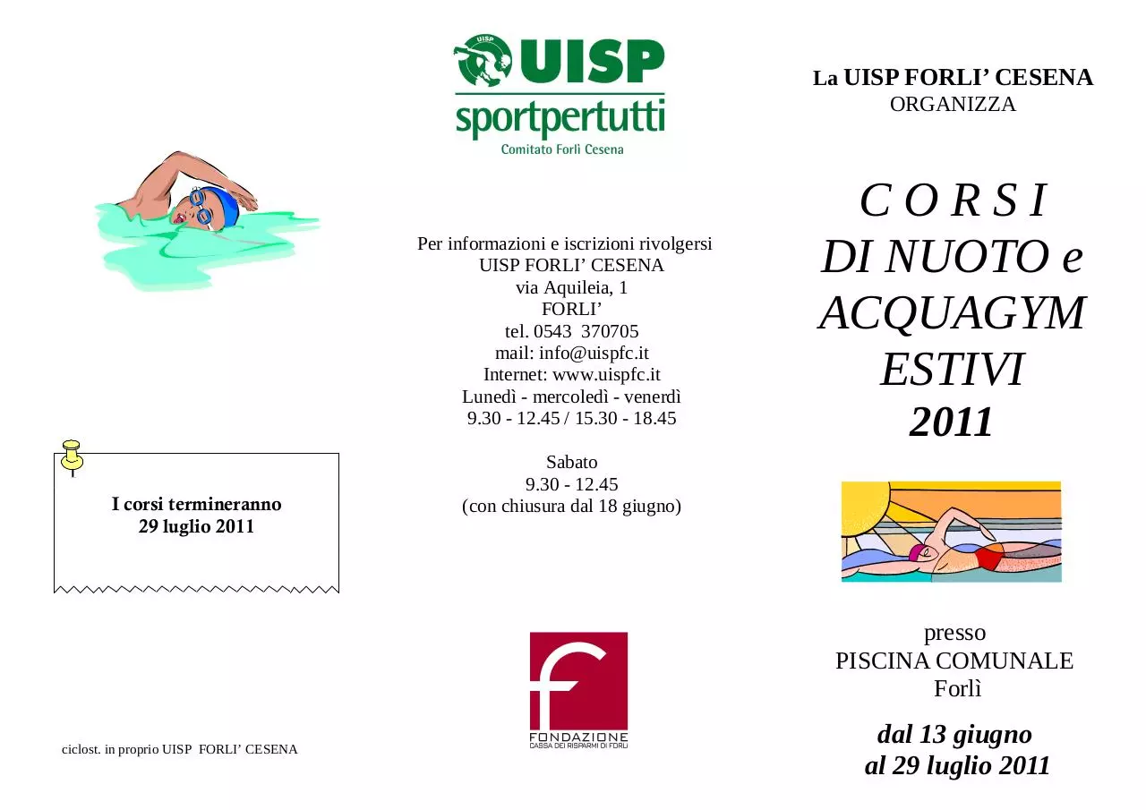 Page 1 of 2, Nuoto estivo 2011