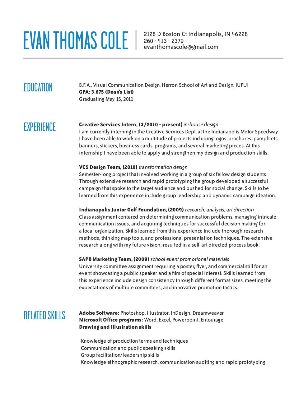 Document preview EvanThomasCole_Resume.pdf - page 1/1