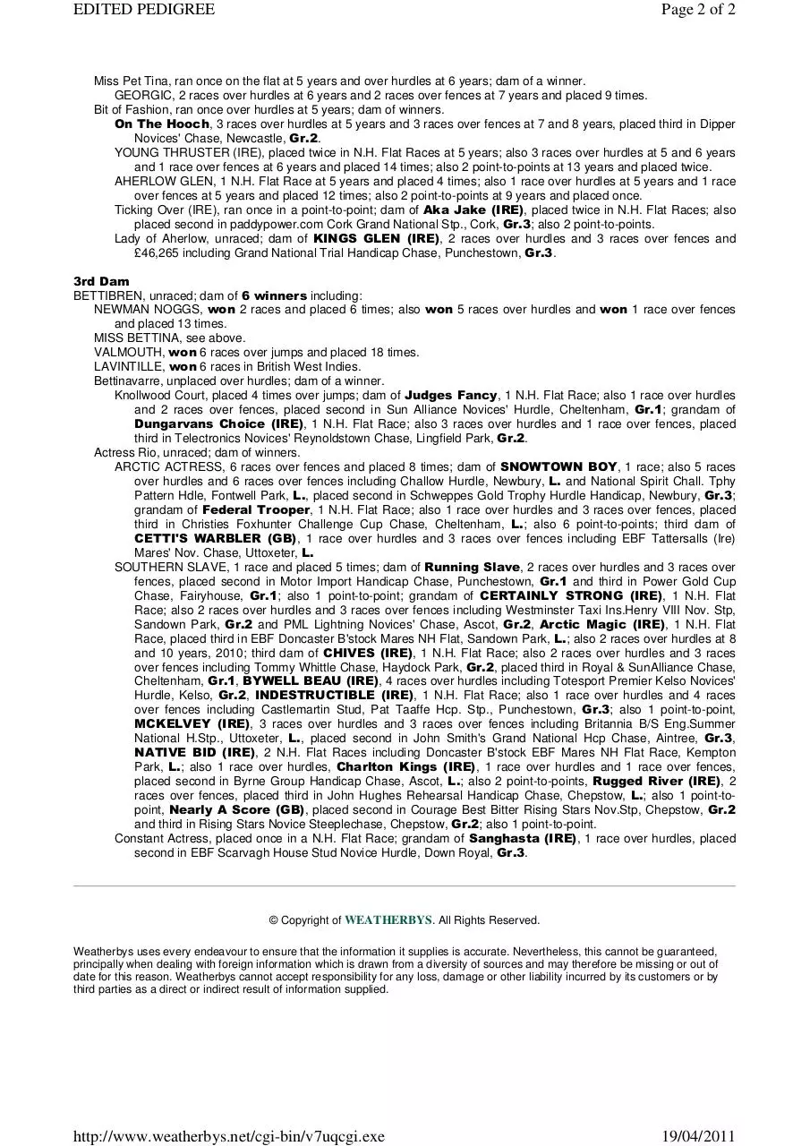Page 2 of 2, Pedigree Spice patrol