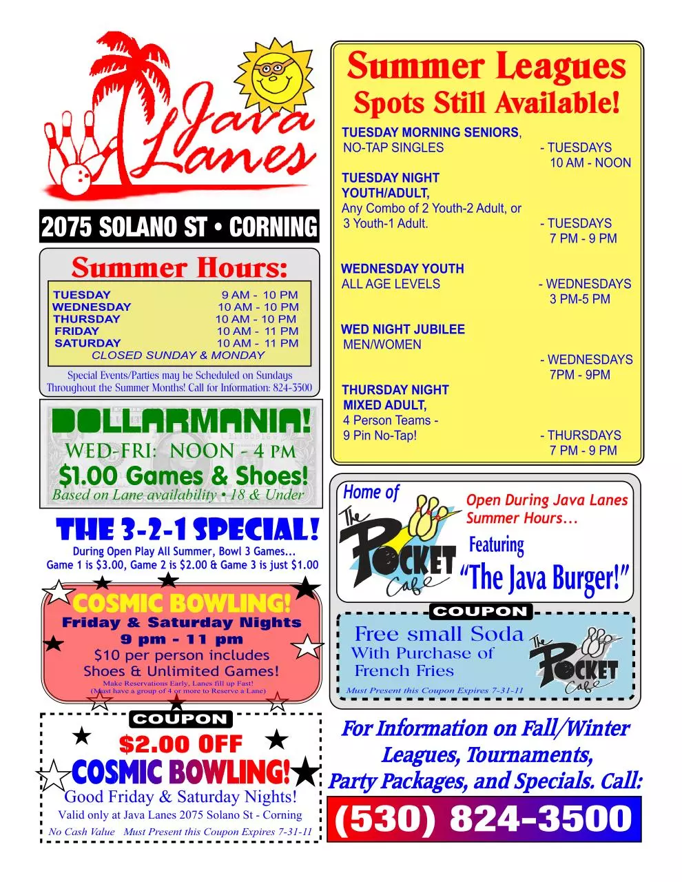 Page 1 of 1, Summer Schedule Color