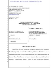 Page 1, 310 cv 03647 MEJ Docket 18 Opposition to motion to dismiss