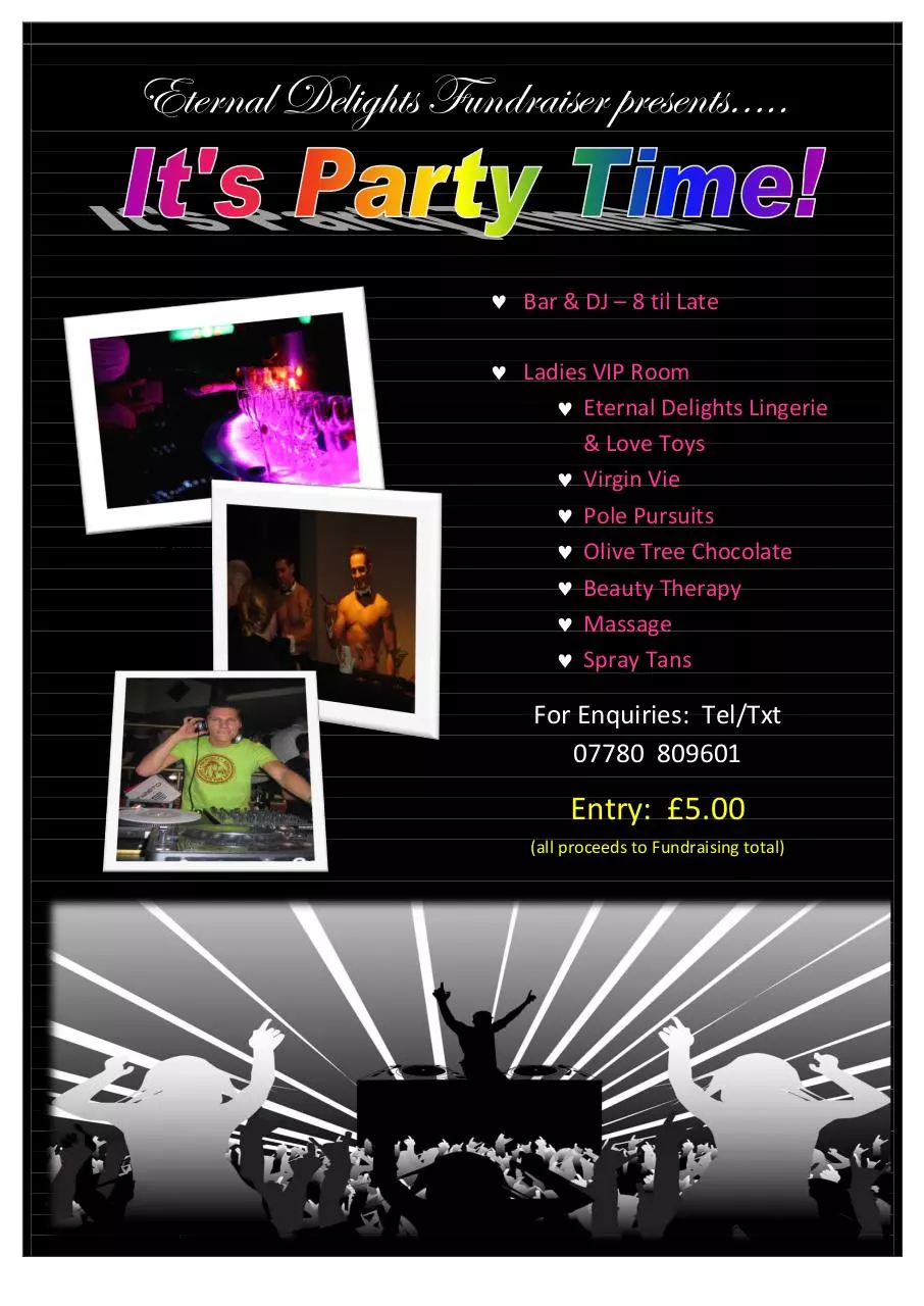 Page 1 of 1, Eternal Delights Fundraiser presents