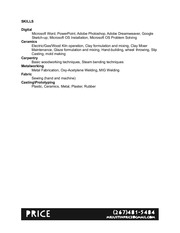 Page 3, Artist Resume Justin Price