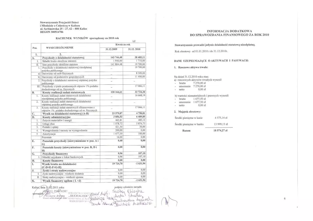 Page 3 of 5, sprawozdanie finansowe 2010