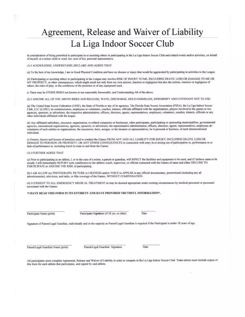 Page 1 of 1, LLISC Waiver