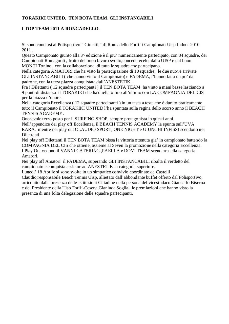 Page 1 of 3, RONCADELLO FINALI 2011