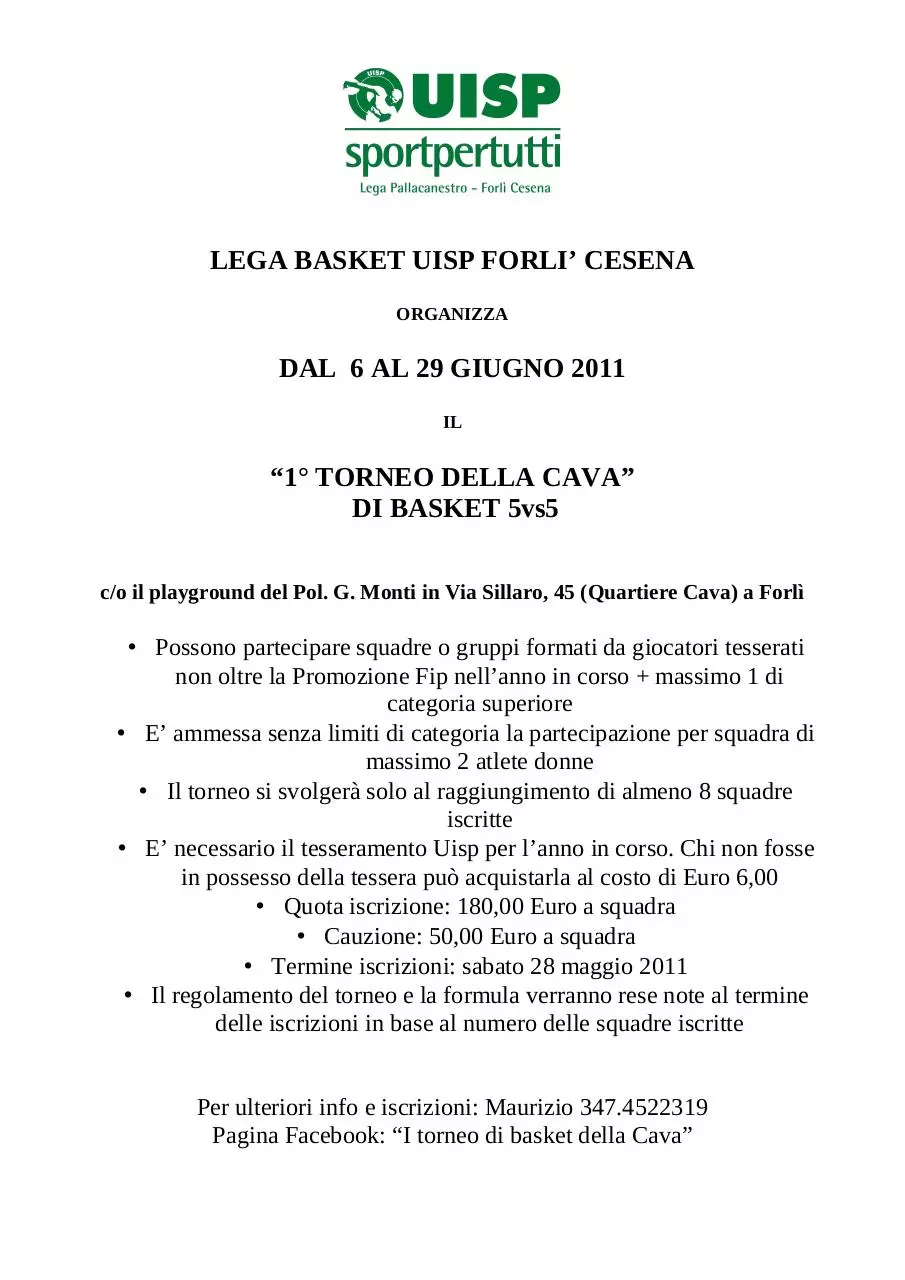 Page 1 of 2, 1° Torneo di basket della Cava Volantino