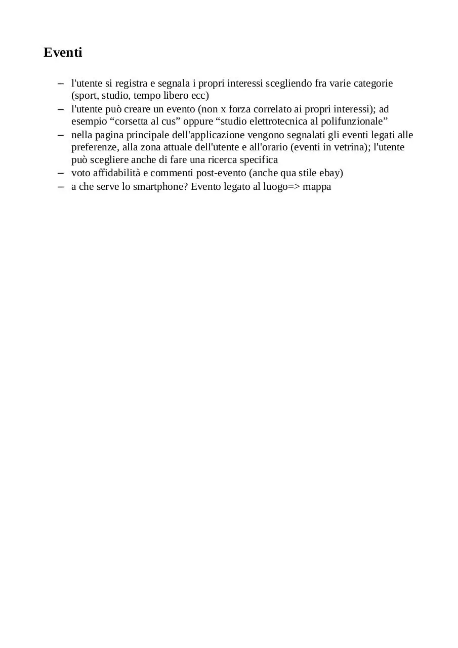 Page 1 of 1, eventi