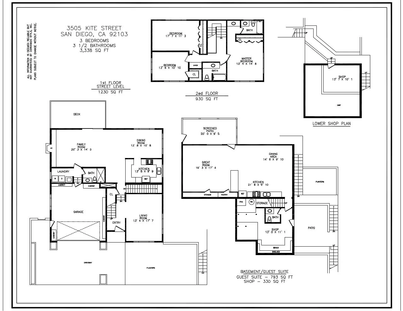 Page 1 of 1, 3505 Kite St Floor Plan